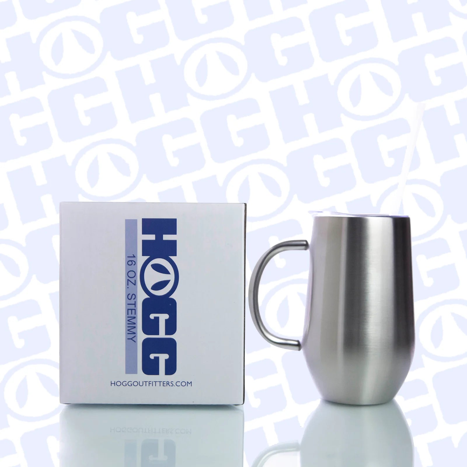 16 oz Stemmy Coffee Mug w/Straw