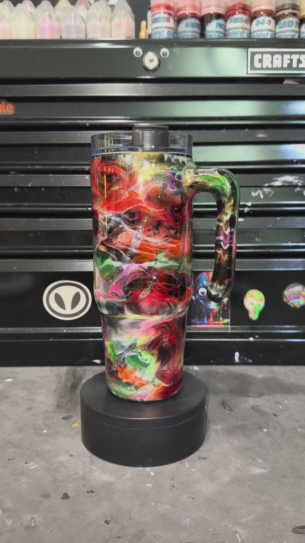 30 oz Grippy Funky Nights with Disco Lights