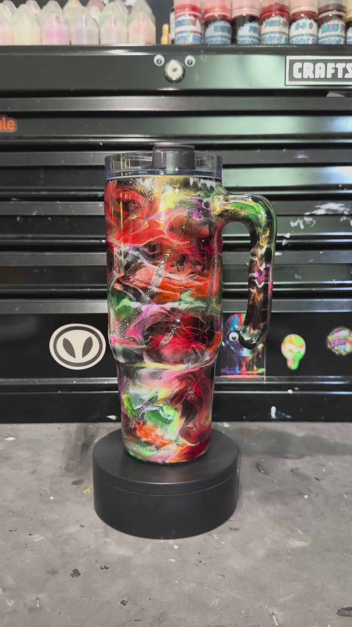 30 oz Grippy Funky Nights with Disco Lights